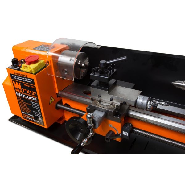 WEN 3455 Variable Speed 7 by 12 Inch Two-Direction Benchtop Metal Lathe Supply - Image 5