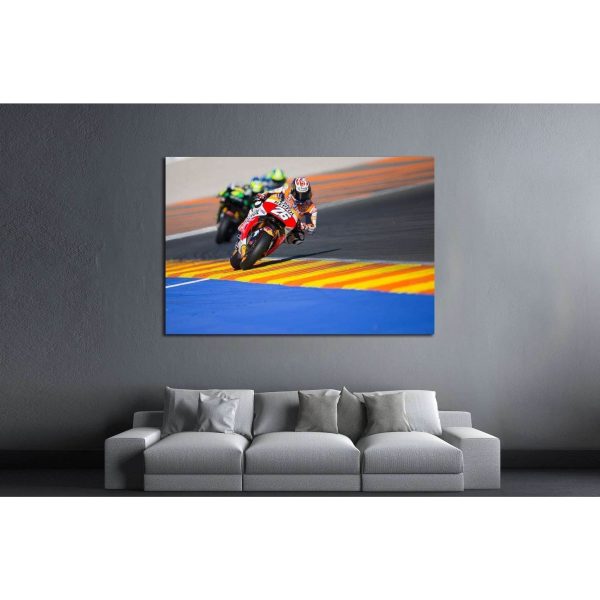 Dani Pedrosa during Motogp Grand Prix, Valencia, Spain №1893 Ready to Hang Canvas Print For Discount - Image 3