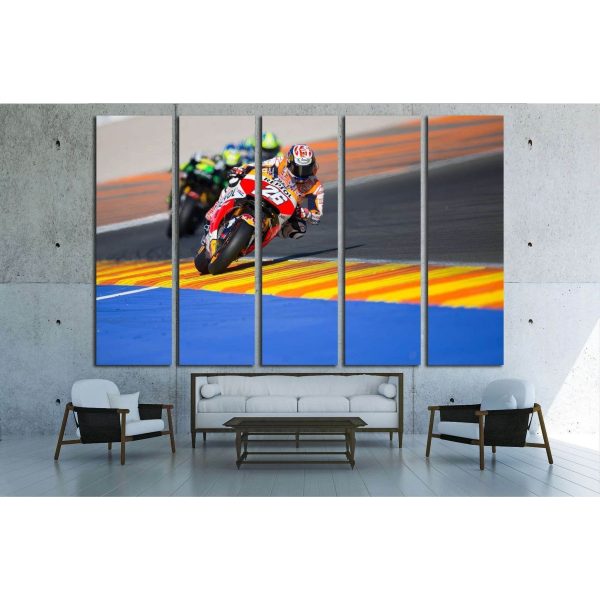 Dani Pedrosa during Motogp Grand Prix, Valencia, Spain №1893 Ready to Hang Canvas Print For Discount - Image 2