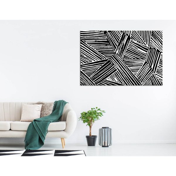 Black And White Abstract №04274 Ready to Hang Canvas Print Sale - Image 3
