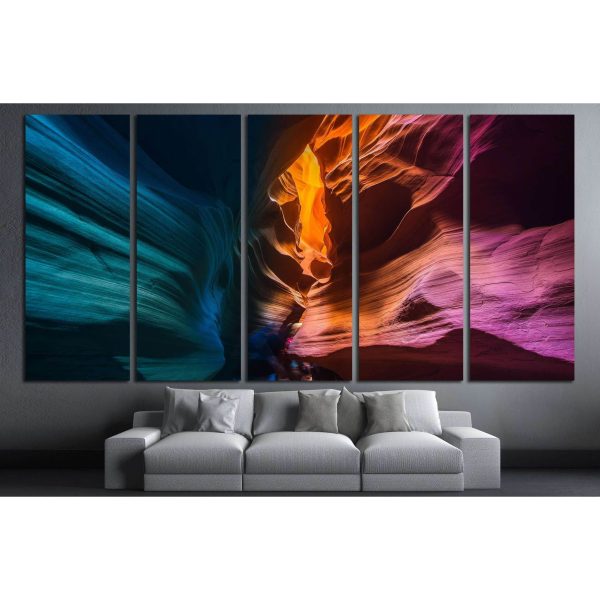 Colored rock formations. Canyon Antelope, Arizona №3208 Ready to Hang Canvas Print For Cheap - Image 3