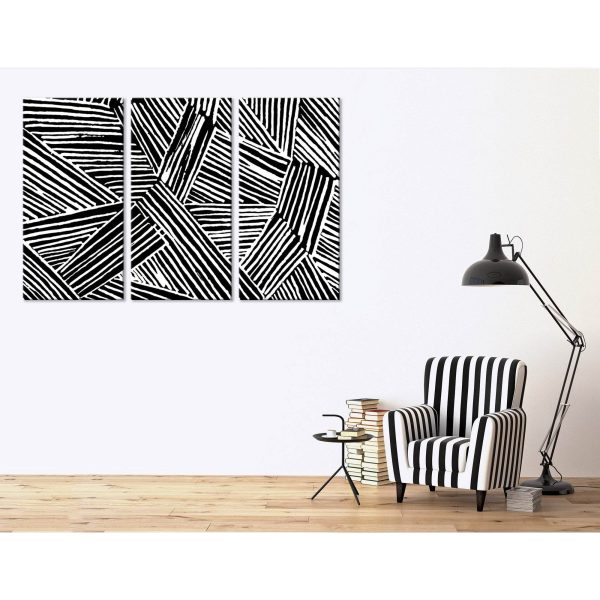 Black And White Abstract №04274 Ready to Hang Canvas Print Sale - Image 2