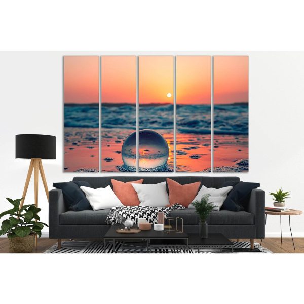 Glass Ball On Calm Ocean №SL265 Ready to Hang Canvas Print on Sale - Image 3