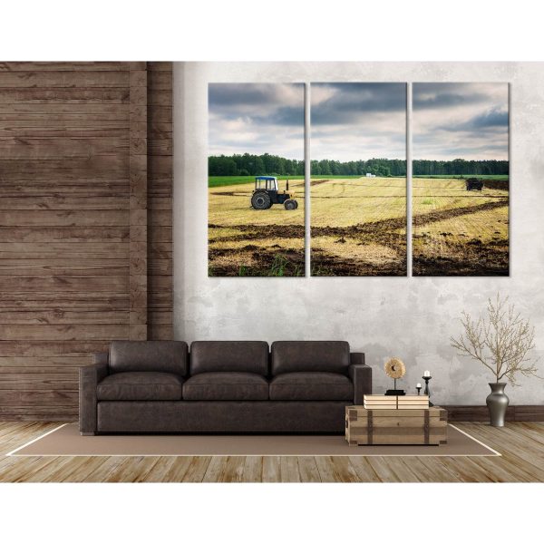 Agricultural Work On The Field In Poland №04238 Ready to Hang Canvas Print Online Sale