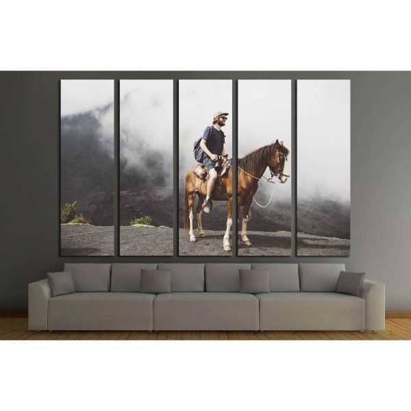 Man on horse canvas print №5019 Cheap - Image 2