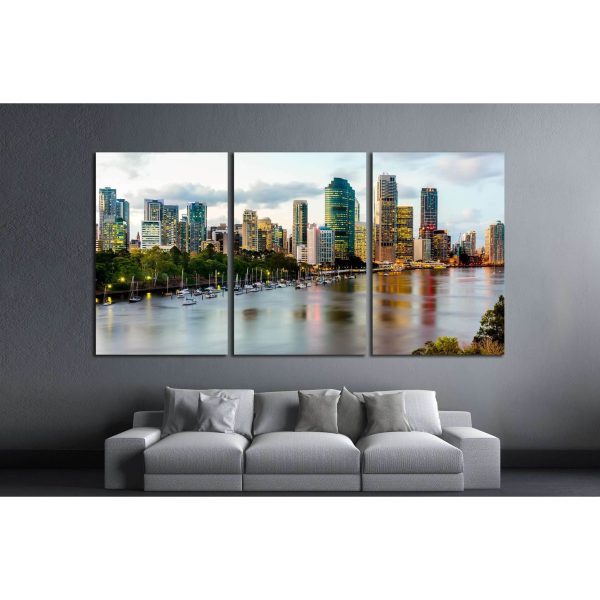 Kangaroo Point Cliffs №2642 Ready to Hang Canvas Print Hot on Sale - Image 2