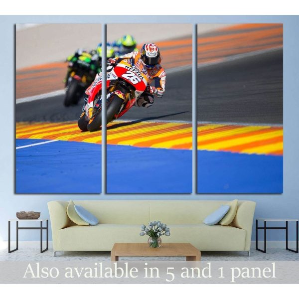 Dani Pedrosa during Motogp Grand Prix, Valencia, Spain №1893 Ready to Hang Canvas Print For Discount