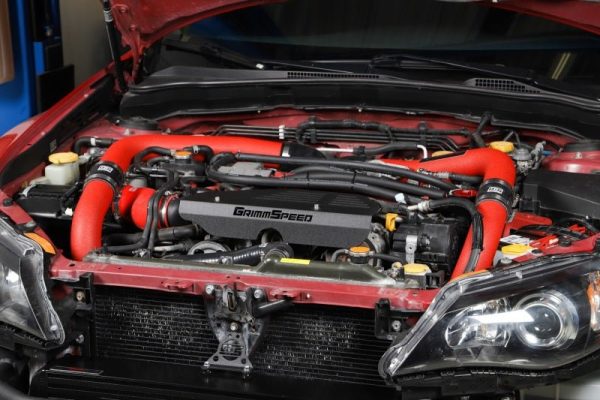 GrimmSpeed Front Mount Intercooler Kit Black Core   Red Pipe (2008-2014 STI) Cheap - Image 5